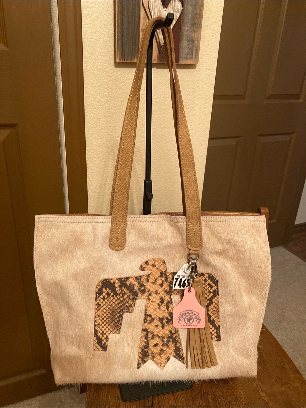 Holy Cow Couture Snake Embossed Thunderbird/Hoh The Weekender W/Dust Bag Nwot